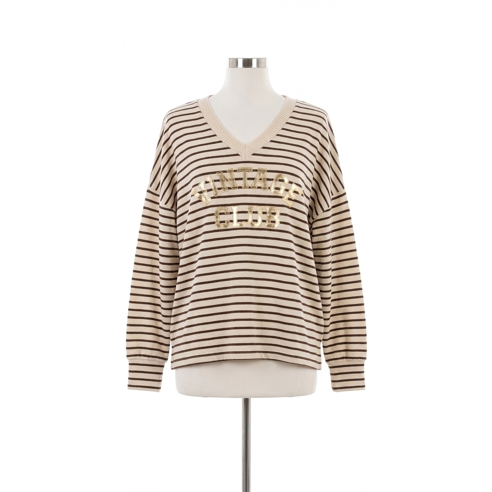 NEW GIGI MODA marinaia knit sweater in chocolate